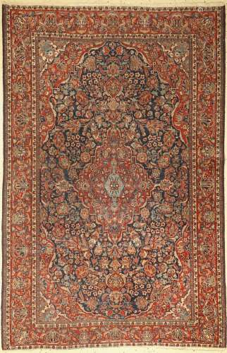 Kashan old, Persia, around 1930, wool on cotton, approx. 204...