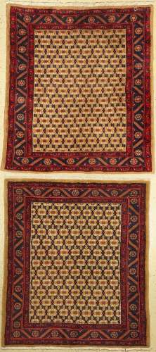 A pair of Koliai, Persia, approx. 50 years, wool on cotton, ...