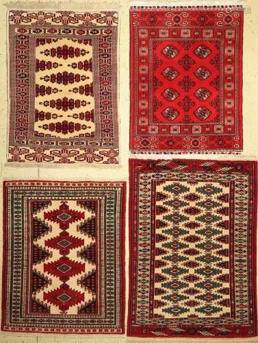 4 lots Torkmen, Persia, approx. 50 years, woolon cotton, app...