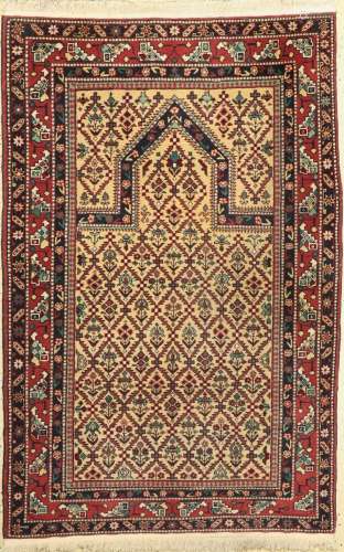 Shirvan prayer rug, Caucasus, approx. 50 years, wool on cott...