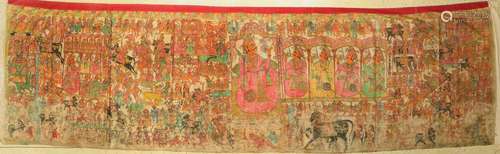 Antique painting, India, around 1900, fabric painting, appro...