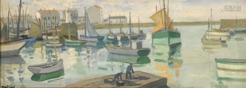 Robert Louis ANTRAL (1895-1939) "L'Ile d'Yeu, le port&q...