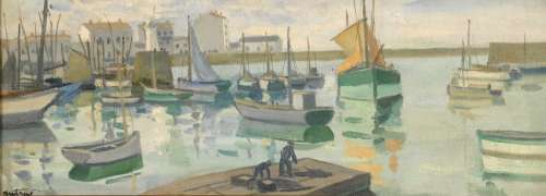 Robert Louis ANTRAL (1895-1939) "L'Ile d'Yeu, le port&q...
