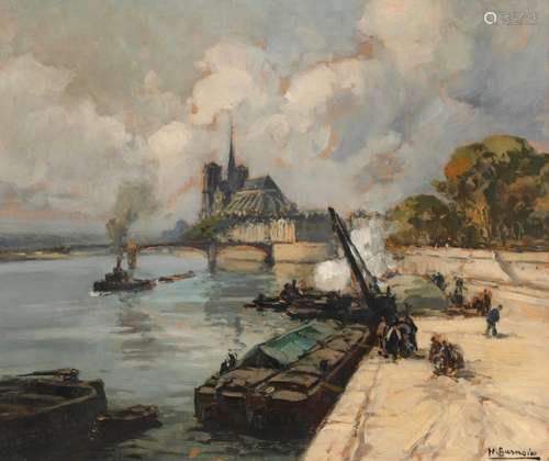 Henri BARNOIN (1882-1940) "Notre Dame de Paris" hs...