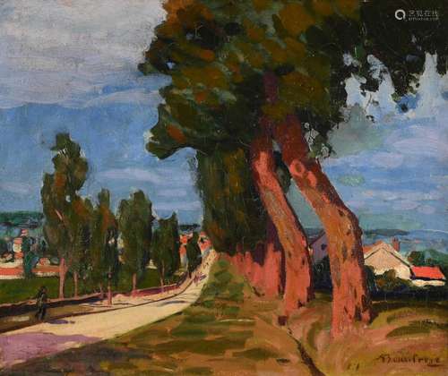 Adolphe BEAUFRERE (1876-1960) "Chemin ensoleillé sous l...