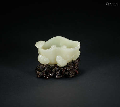 Qing Dynasty, Hetian jade, Writing-brush Washer