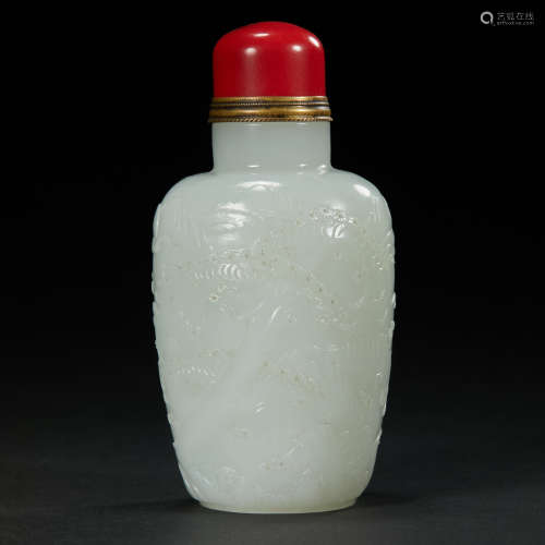 Qing Dynasty, Hetian jade, White Jade Pot