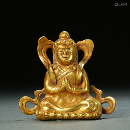 Tang Dynasty,Pure Gold Buddha Statue