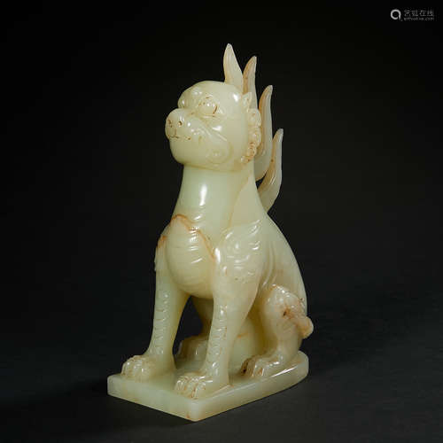 Tang Dynasty,  White jade, Beast