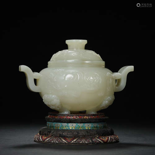 Qing Dynasty, White jade,Burner