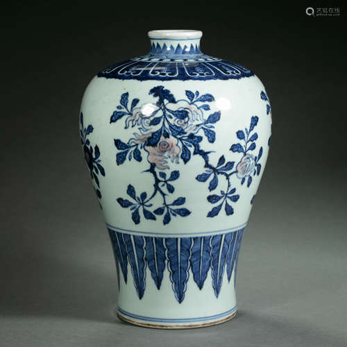 Qing Qianlong, blue and white painting, porcelain, Bottle