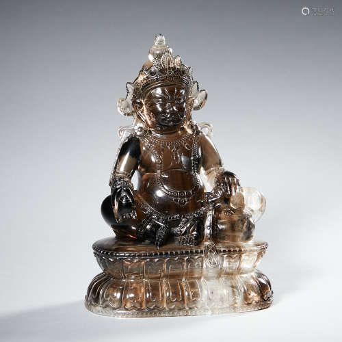 Qing Dynasty, Crystal, the God of Wealth,  Buddha statue