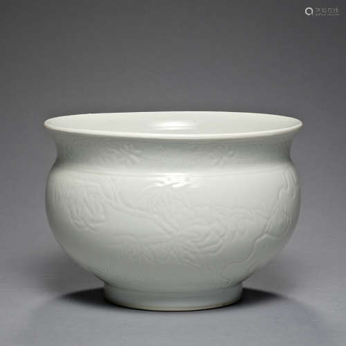 Ming and Qing Dynasties, TIAN BAI, glaze color, porcelain ,V...