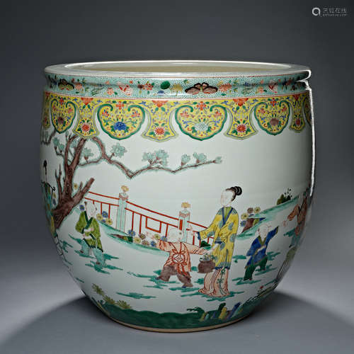 Qing Dynasty, Famille Rose, large picture cylinder