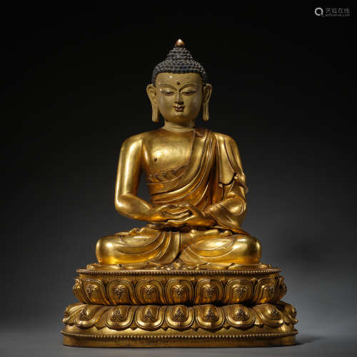 Ming Dynasty Xuande, Gilt Bronze , Buddha statue