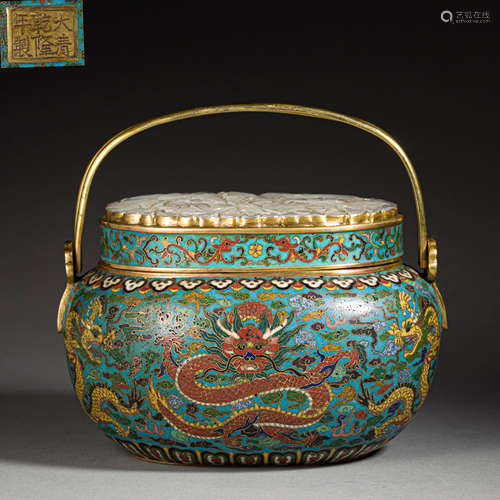 Qing Dynasty Qianlong, Cloisonne Hand Stove