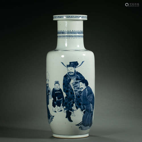 Qing Dynasty, blue and white porcelain, Bottle