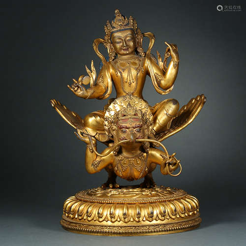 China, MING  Dynasty, Gilt Bronze , Buddha statue