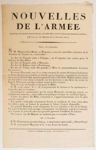 GRANDE ARMÉE. L’EMPEREUR NAPOLÉON EST A SAINT CLOUD (92) : F...