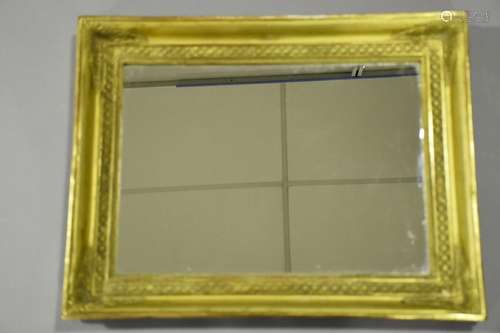 Miroir rectangulaire, en bois et