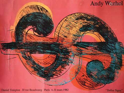 Andy Warhol - Dollar Signs - Daniel Templon 1982    1 Affich...