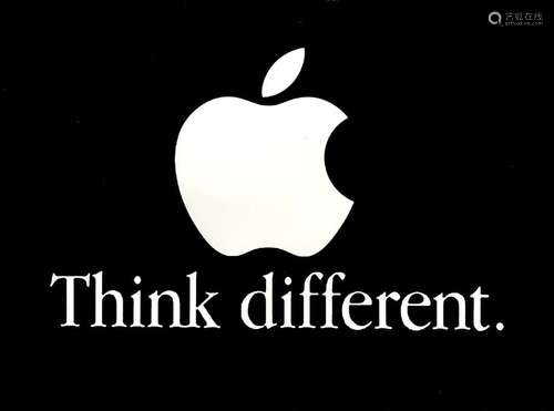 Apple Think different  Logo noir et blanc Enseigne Lumineuse...