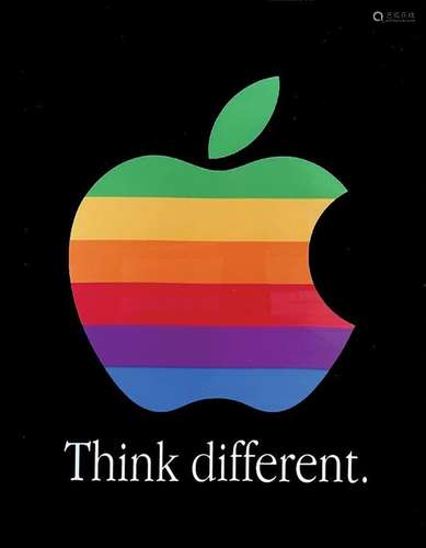 Apple Think different. Logo Apple Pomme Bandes Multicolores ...