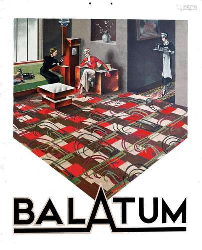 Balatum    Carton Publicitaire  / Vintage  Advertising Cardb...