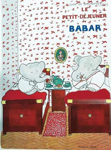 Babar Le Petit DéjeunerEditions du Désastre    1  Affiche  N...