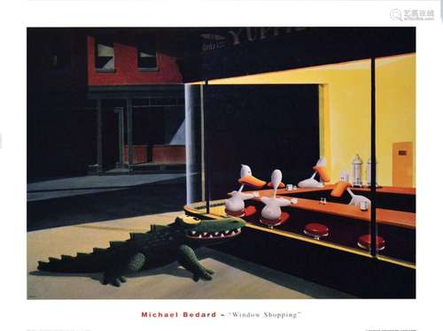 "Window Shopping" Lithograph of an original airbru...