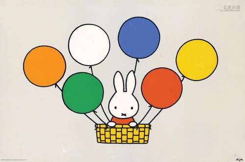 Lapin aux Six Ballons    1  Affiche  Non-Entoilée  /  Vintag...