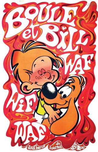 Boule et Bill     Aff. Entoilée. / Vintage Poster on Linnen ...