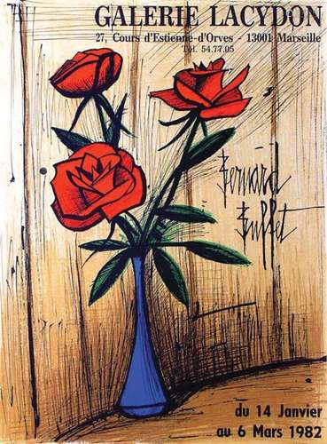 Bernard Buffet Galerie Lacydon. Marseille. 1982.     Affiche...