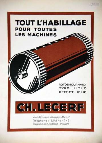 Ch. Leclerf Tout l'Habillage pour toutes les Machines Rotos ...