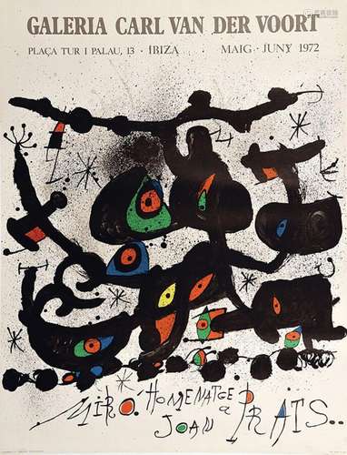 Miro Homenatge a Joan Prats Galeria Carl Van Der Voort. 1972...