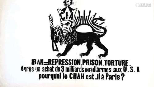 Iran = Répression, Prison, Torture Rare  Mai 68    1  Affich...