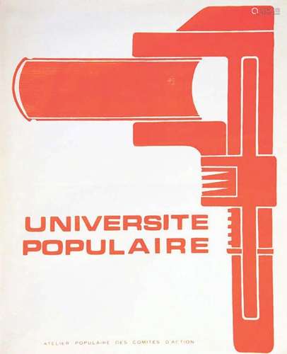 Université Populaire en Orange Fluo Mai 68Atelier Populaire ...