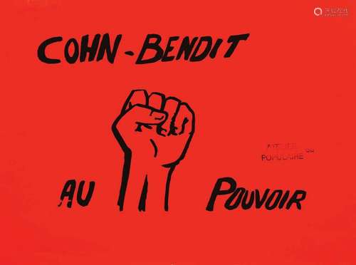 Cohn - Bendit au Pouvoir Mai 68  Fond RougeAtelier Populaire...