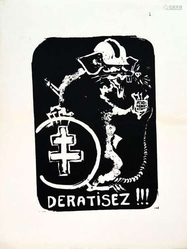 Dératisez !!! Mai 68    1  Affiche  Non-Entoilée  /  Vintage...