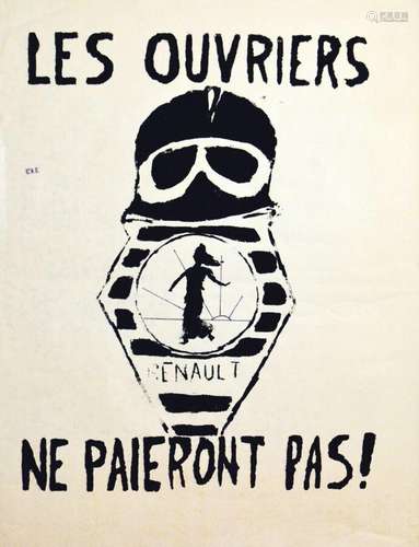 Renault Les Ouvriers Ne Paieront Pas !Mai 68    1  Affiche  ...