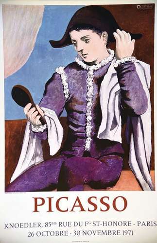 Arlequin Picasso Knoedler ParisMourlot  Paris    Affiche ent...