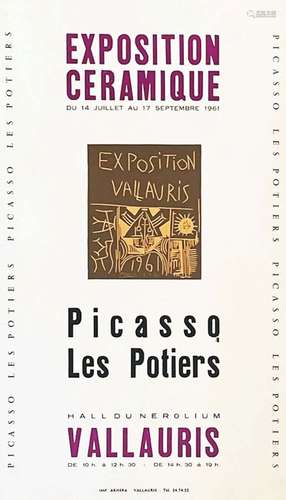 Picasso Les Potiers 1961 Exposition de Céramique Hall du Nér...