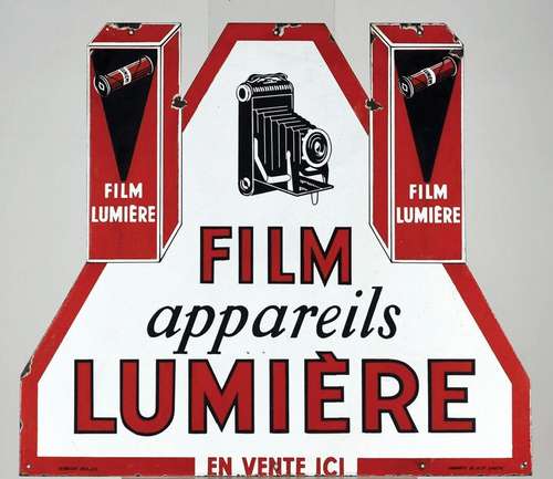 Lumière Films Appareils Lumière Plaque Emaillé Double Face  ...