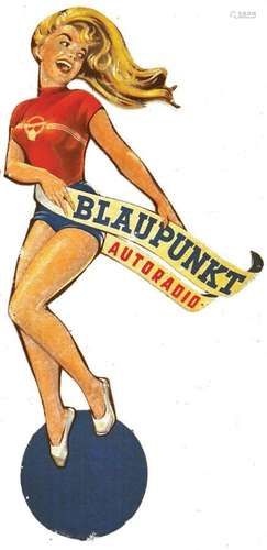 Blaupunkt Autoradio Pin Up en tôle    Tôle peinte    T.B.E. ...