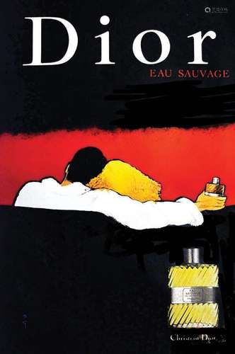 Eau Sauvage Christian Dior ( Le Couple )      Affiche entoil...