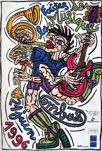 Faites de la Musique 21 juin 1996Orep      Affiche entoilée/...