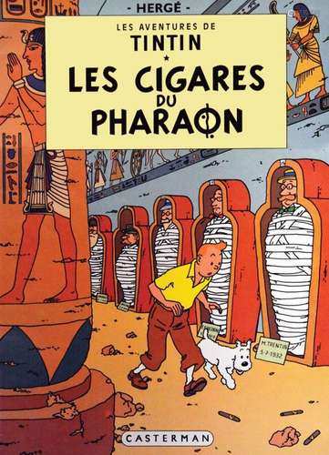 Les Cigares du Pharaon Casterman      Affiche entoilée/  Vin...