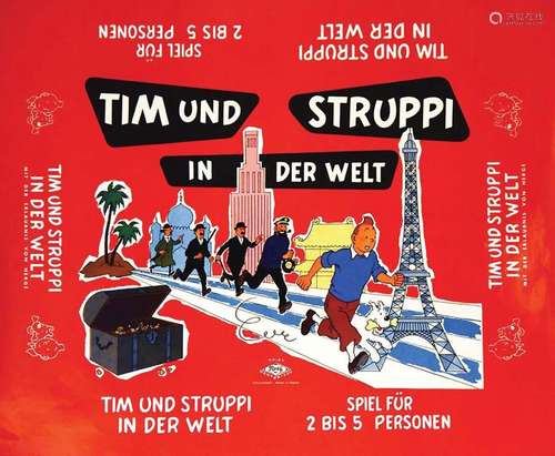 Tintin Tim und Struppi in der Welt      Affiche entoilée/  V...