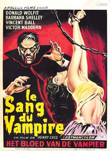 Le Sang du VampireMonégasque      Affiche entoilée/  Vintage...