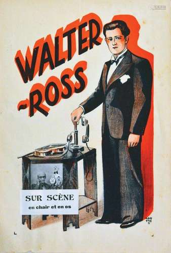 Walter Ross Sur Scène et En Os MagicienHarford    1  Affiche...